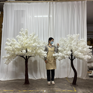Grand ensemble d'arche de fleurs de décoration de plumes de 10 pieds pour l'extérieur arc de plumes d'autruche blanche <span class=keywords><strong>arbre</strong></span> artificiel pour la décoration de mariage - Product Image 5