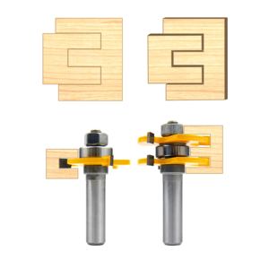 2PC 12mm 1/2 SHANK Tongue & Groove Joint Assembler Solid Carbide Router Bits Set Wood Mill Cutter - Product Image 4