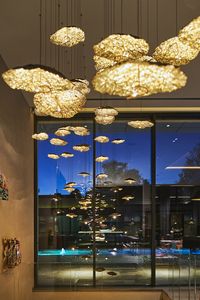 Ecojas Kính Sang Trọng Đèn Chùm Cho Sảnh Khách Sạn Siêu Thị Đám Cưới Khách Sạn Thiết Kế Mới Lớn Pendent Ánh Sáng - Product Image 4