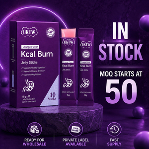 OKTW Kcal Burn Jelly Sticks Sabor <span class=keywords><strong>Naranja</strong></span>, Apoyo a <span class=keywords><strong>la</strong></span> Saciedad, Gestión de <span class=keywords><strong>la</strong></span> Figura, Control de Peso, Suplemento Dietético, Marca Privada - Product Image 4