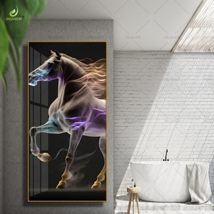 Decoración de Lujo, Lienzo Impreso en Alta Definición con Imagen de Caballo, Pintura de Porcelana de Cristal, Decoración para el Hogar y Pintura Mural LED - Product Image 6