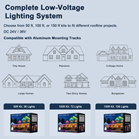 Set Lampu Natal Permanen Gouly Manufacturers RGBW DC24V 36V Addressable, Tahan Air IP68, Lampu Pixel LED Outdoor