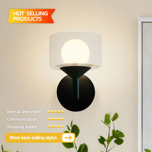 Factory Direct Modern LED Bedroom Decorative <b>Wall</b> Lamp E26 Base Iron and Glass Design for Home Indoor <b>Lighting</b> - Product Image 3