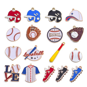 Baseball Enamel Charms Set Zinc Alloy Sport Pendant Collection for <b>Bracelet</b> Necklace DIY Jewelry Accessories D - Product Image 1