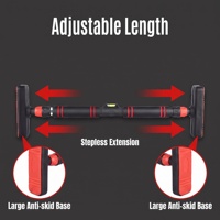 Palang Tarik Pintu yang Dapat Disesuaikan 120-150cm dengan Pegangan Busa NBR Tanpa Sekrup untuk Latihan Kekuatan Tubuh Bagian Atas OEM Chin Bar RongNeng RN-PJDZ06