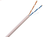 2 pares 8 Core 24 AWG 1/0.51mm Funda blanca 100M Cable de teléfono de cobre sólido para comunicación 2 pares Cable de teléfono de 4 núcleos
