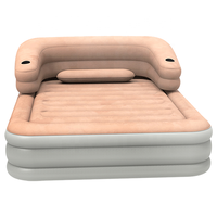 Matelas Gonflable Double OEM Ultra Confortable avec Tête de Lit et Soutien Lombaire à Trois Couches pour Mobilier Domestique
