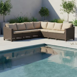 Juego de Sofás de Mimbre Sintético de Ratán Curvo para Jardín o Patio, Moderno, Duradero y de Lujo, con Cojines Extraíbles - Product Image 3
