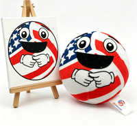 Peluche Mascotte de Football Personnalisée de Bonne Qualité en Gros, Jouet en Peluche Doux et Mignon en Forme de Ballon de Football pour Bébé, Idéal pour le Volleyball aux États-Unis