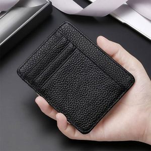 Women's Ultra-Thin PU Zipper Wallet Litchi Grain Multi-Card Bag <b>Coin</b> Purse Fashionable Organizer <b>Case</b> Novelty Gift for Students - Product Image 3