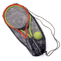 Raquette de tennis OEM en fibre de carbone bleue avec logo personnalisé raquette en filet de nylon/tête de raquette de padel 65.5x20.5cm balles de tennis incluses
