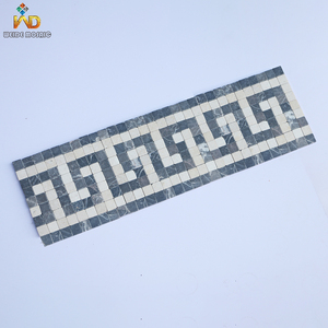 Nghệ thuật hiện đại biên giới Gạch Mosaic đá cẩm thạch cho khách sạn nửa bức tường và sàn gỗ tính năng giải pháp thiết kế đồ họa cho trang trí phòng - Product Image 1