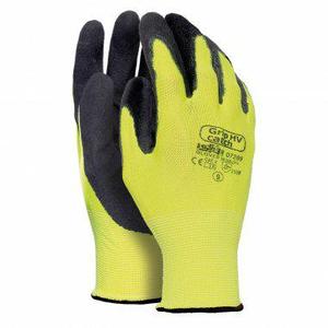 Gants enduits en nylon jaune avec gants de sécurité en latex microfoam Taille 08 - Product Image 1
