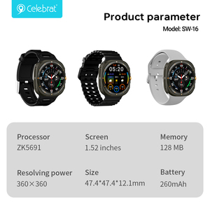 Nuovo <span class=keywords><strong>Smartwatch</strong></span> Sportivo Rotondo alla Moda con Monitoraggio Frequenza Cardiaca, Chiamate BT, Touch Screen, <span class=keywords><strong>GPS</strong></span> e <span class=keywords><strong>Tracker</strong></span> di Attività - Product Image 6