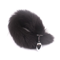 Plug anal en métal en forme de queue de lapin moelleuse, en acier inoxydable lisse, avec fausse fourrure, pour cosplay, jeux de rôle, fétichisme, jouets sexuels pour couples