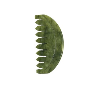 Peigne en jade vert, jade naturel, multi-spécifications, raclage des méridiens de <span class=keywords><strong>la</strong></span> tête, massage en jade, peignes de massage du cuir chevelu - Product Image 3
