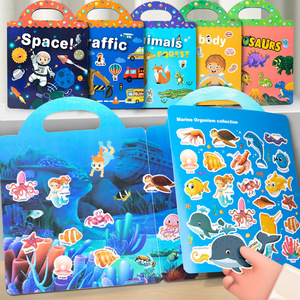 Stampa personalizzata in fabbrica popolare divertente libro adesivo silenzioso adatto per l'educazione della prima infanzia per migliorare le capacità pratiche - Product Image 2