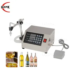 HZPK Semi-automatic Digital Plastic Glass Bottle Water Liquid Pump Filling Machine For Olive Oil Juice Filler Small Business