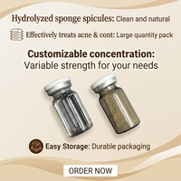 Kit professionnel de micro-aiguilles anti-acné à base d'extraits végétaux, contrôle du sébum, avec poudre brune de spicules d'éponge hydrolysée de qualité cosmétique
