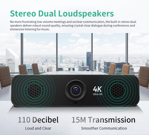 OEM All-in-One Ultra HD 4K Videoconferencia Reunión <span class=keywords><strong>Webcam</strong></span> 3X zoom Enfoque automático Cámara de barra de video ultra gran angular - Product Image 6
