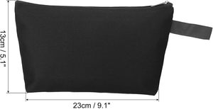 New Arrival Recycled Custom Your Own Logo Printed Cosmetics Makeup <b>Bag</b> <b>Black</b> <b>Canvas</b> Zipper <b>Bag</b> - Product Image 2