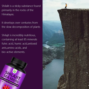 Hot Selling Pure Shilajit Capsules With Black Seed Oil Sea Moss Dietary <b>Supplement</b> Promote Energy and Increase Focus Ability - Product Image 5