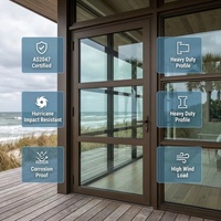 Puerta Abatible de Doble Acristalamiento Aislante de 5+12A+5 mm con Reducción de Ruido y Ahorro de Energía, para Uso Exterior en Dormitorios, con Marco de Aleación de Aluminio