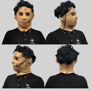 BAIGE all'ingrosso Texas chawaw massacro film Horror di Halloween Party maschera in lattice Horror in maschera con copricapo Spoof - Product Image 4