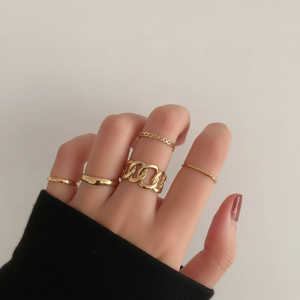 Tending Gothic Punk moda maschile aperta e impilabile Asscher taglio anelli in lega semplice ed elegante vendita calda gioielli all'ingrosso - Product Image 2