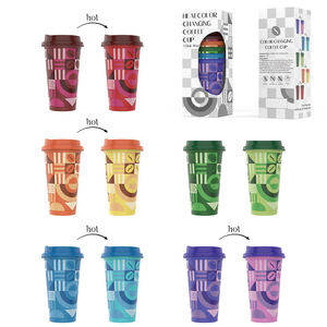 Taza con logotipo personalizado, taza de café de plástico reutilizable personalizada de 16oz con calefacción de viaje y frío caliente con tapa - Product Image 5