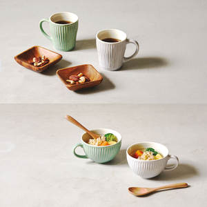 Coffret cadeau collection 02 ensembles de vaisselle maison et restaurant tasse en porcelaine élégante et glamour avec plateau - Product Image 3