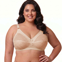 Soutien-gorge tendance personnalisé grande taille, sans armatures, non doublé, en dentelle sophistiquée, avec effet lissant latéral pour un maintien optimal tout au long de la journée