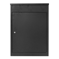 Boîte aux lettres murale résidentielle extérieure en acier inoxydable au design moderne personnalisé avec clé, en métal