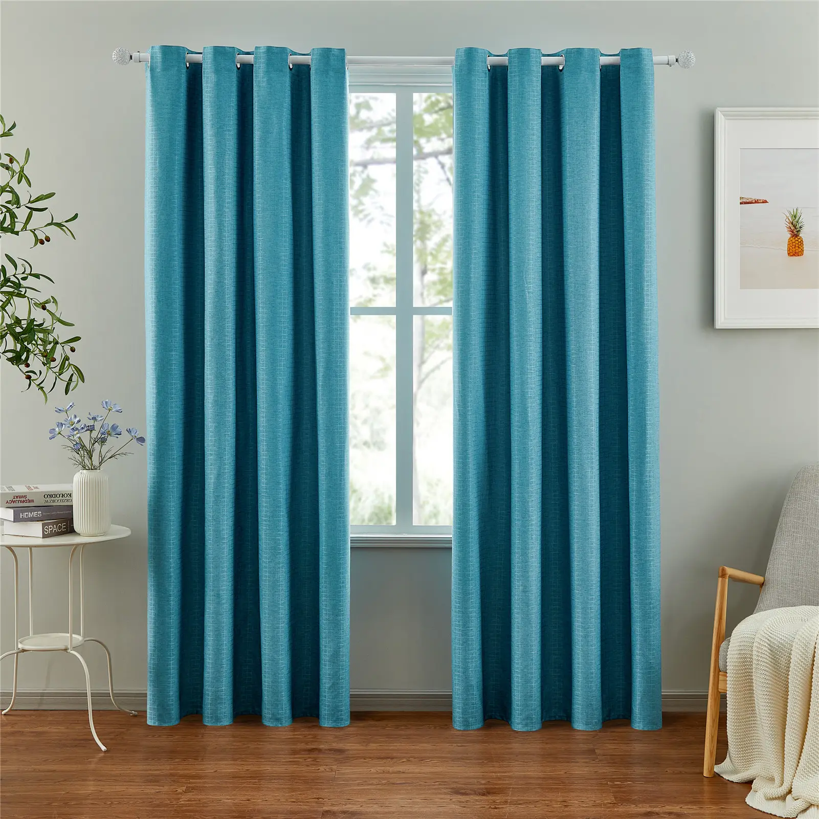 Luxury Curtain for the Living Room Window Curtains Square Shape Jacquard Blackout Curtain for Home
