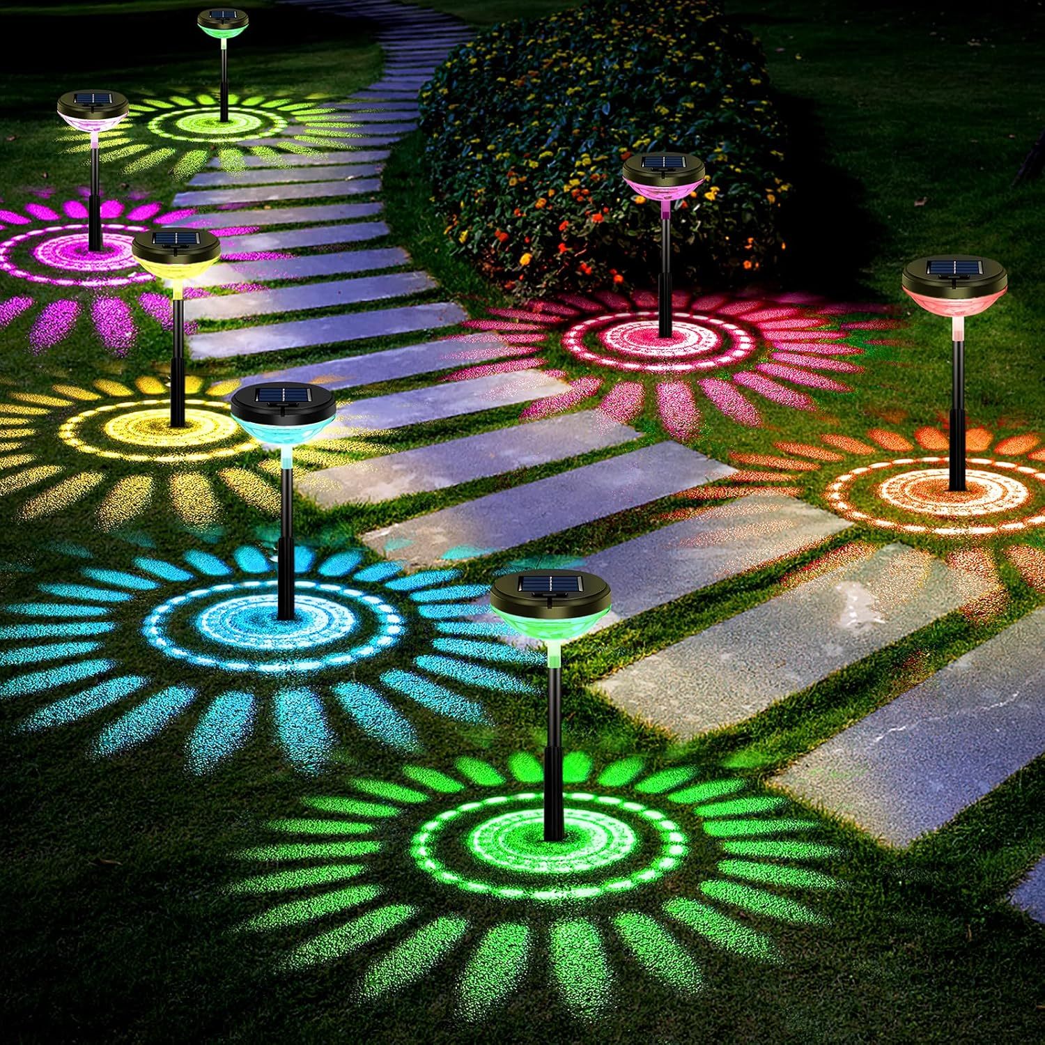 New Pattern Design IP65 Waterproof LED Solar Garden Light Outdoor Landscape Lawn Ground Pathway Stake Lamp Decor