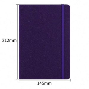Cuaderno A5 de PU con Tapa Dura, Tema Arcoíris, Páginas con Bordes de Color, Banda Elástica, Personalizable con Logotipo Empresarial, Alta Calidad - Product Image 3