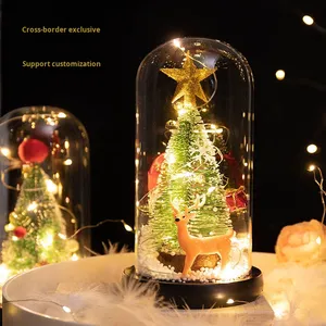 Aida Creative Housse de sapin de Noël <span class=keywords><strong>en</strong></span> plastique de style europé<span class=keywords><strong>en</strong></span> avec lumières LED, 13,5 cm x 24,5 cm, pour intérieur, salon, fête - Product Image 1