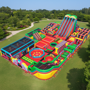Outdoor Cartoon Playground Inflatable Bouncer Castle Theme Amusement Park Large <b>Trampoline</b> Park Inflatable <b>Trampoline</b> Park Outdo - Product Image 1