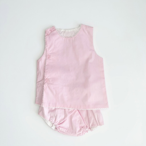 Conjunto de <span class=keywords><strong>Pañales</strong></span> para Bebé Personalizados en Azul y Rosa con Ribete de Picot, Monograma y Diseño de Algodón Tejido, 2 Piezas - Product Image 6