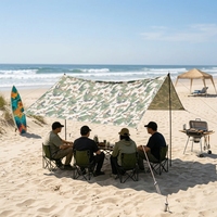 Housse de protection portable anti-rayures pour hamac, bâche de survie camouflage imperméable et anti-déchirure pour tentes de bushcraft et aventures