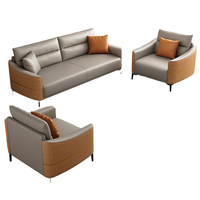 Ensemble de canapé modulaire de bureau décontracté pour trois personnes, polyvalent, salles de réunion pour petites entreprises, réception, salon, hôtel