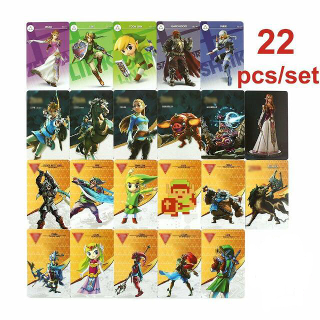 22Pcs Full Set Game NFC Cards Collection Tag Zel Da Cards for Nintendo Switch Games Cards