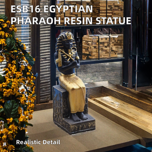 Statue Huaqi, figures mythologiques égyptiennes ESB16, sculpture artisanale en résine peinte à la main, réaliste, pharaon égyptien, décoration intérieure - Product Image 2