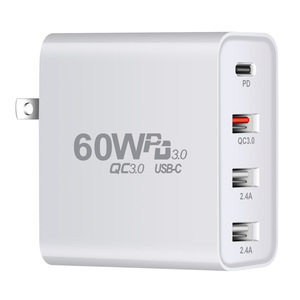 Chargeur multifonction 60W PD QC3.0 USB-C pour ordinateur portable et téléphone, charge rapide - Product Image 1