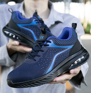<span class=keywords><strong>Scarpe</strong></span> <span class=keywords><strong>Antinfortunistiche</strong></span> Leggere da Uomo con Assorbimento degli Urti e Protezione Anti-Schiacciamento, Colore Blu e Nero, in Tessuto Traspirante - Product Image 2