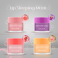 Masque de nuit pour les lèvres à la fraise EELHOE, exfolie, hydrate, repulpe et nourrit les lèvres, emballage en pot de 20 g