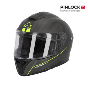 Casco Integrale Acerbis Tarmak in Carbonio Giallo Fluorescente con Pinlock Incluso - Product Image 1