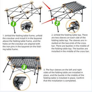 Chaise de camping pliable d'extérieur avec sac de transport, structure en acier portable, design pliable pour une utilisation en extérieur - Product Image 5