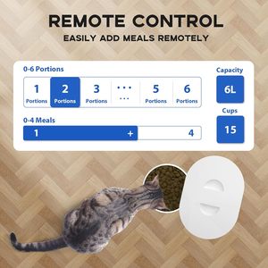 Alimentador Auto Para mascotas กล้องควบคุม WiFi อัตโนมัติสุนัขแมวสัตว์เลี้ยงที่ป้อนด้วยกล้อง - Product Image 3
