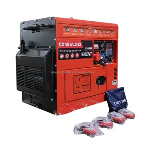 Générateur diesel triphasé silencieux super électrique portable 5hp 6 kva